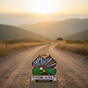 Médaille de finisseur personnalisée FULIDA pour <span class=keywords><strong>la</strong></span> course Ultra Run de 50 miles - Finition en émail plaqué or avec design arc-en-ciel et <span class=keywords><strong>montagne</strong></span> - Product Image 2