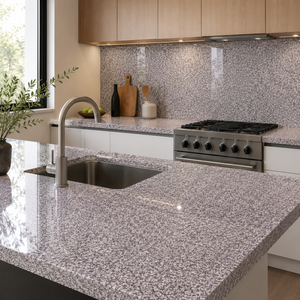 Encimera de Granito Pulido G614V UNION con Accesorios Dorados para Baño, Diseño Moderno, Acabado de Superficie Duradero, Ecológico, Losa Grande - Product Image 2