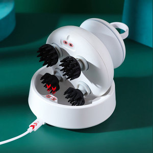 Masajeador de cabeza con vibración de pulso y curado con base de carga, masajeador de cabeza de dedo para aliviar el <span class=keywords><strong>cuero</strong></span> <span class=keywords><strong>cabelludo</strong></span> - Product Image 5