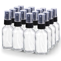 Flacon pulvérisateur en verre givré de 4 oz (50 ml) avec bouchon à vis et marquage à chaud pour parfum, brume fine
