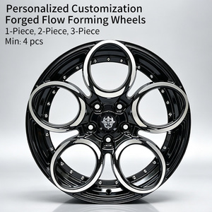Rines de Aleación FLowtone para Modificación de Automóviles, 17 Pulgadas, con Remaches, 5 Birlos, Borde Mecanizado, Diseño de Trébol de Cuatro Hojas, Todoterreno - Product Image 2