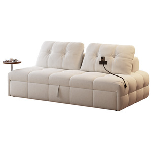 Sofá Cama <span class=keywords><strong>Puff</strong></span> de Tela Estilo Crema Japonés, Doble Uso, para Apartamentos Pequeños, Retráctil, Multifuncional, Individual - Product Image 5