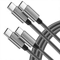 Cable USB-C a USB-C de 2 m, Paquete de 2, Carga Rápida de 100 W para Teléfonos Inteligentes