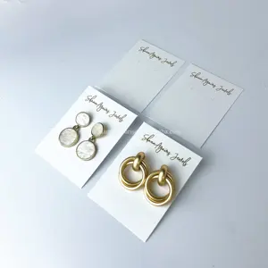 NEW Print business logo slogan Luxury velvet earring card paper earring card