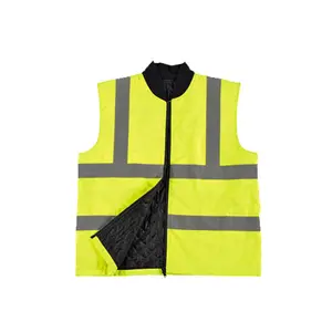 Hi- Vis safety vest led China factory Cheap wholesale safety jackets safety vest reflective custom Polar fleece