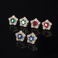 Boucles d'oreilles en cuivre plaqué argent en forme de boule à la mode avec zircon pour femme, cadeau