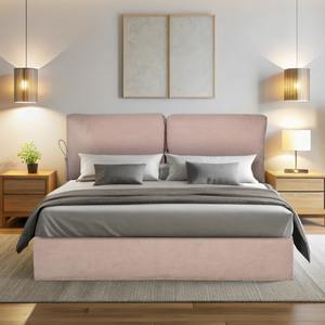 Cama Doble GRAZIA con Contenedor en Tela Rosa - Product Image 1