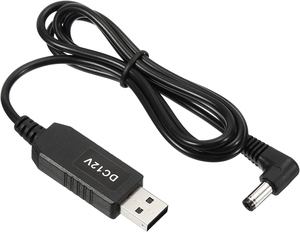 Dc 5521 תקע מופעל להגדיר מטען 5v כדי 12v כבל usb לנתב wifi - Product Image 3