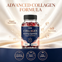 Gummies véganes boostantes au collagène et à la biotine, saveur pêche naturelle, 60 unités, complément alimentaire pour adultes