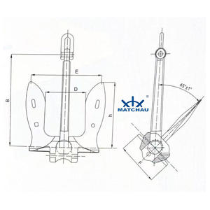 Buena Calidad, Marino U.S.N. Ancla sin soporte adaptable a todas las condiciones <span class=keywords><strong>de</strong></span> trabajo - Product Image 2