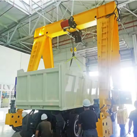 Grue à portique sur pneus en caoutchouc autopropulsée Cummins/Weichai, moteur diesel, 32, 40, 50 tonnes, structure en acier pour chantier d'assemblage