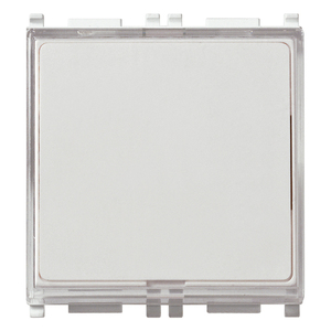 Interrupteur mural blanc avec plaque signalétique, 1P NO 10A 250V, hauteur 5,3 cm - Product Image 1