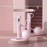 Corde à sauter intelligente numérique avec câble en acier, lestée, pour entraînement de fitness à domicile