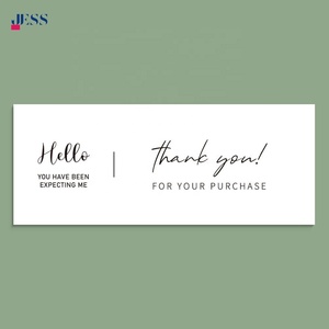 Vente en gros d'autocollants de remerciement rectangulaires autocollant de scellage de boîte-cadeau autocollant d'étiquette en papier kraft pour emballage - Product Image 6