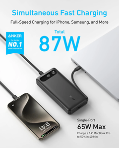 Banco de Energía Anker de 20000 mAh, Cargador Portátil de Carga Rápida de 87 W, Cable USB-C Integrado A1383 - Product Image 5