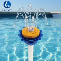 Fernbedienbare LED-Brunnenbeleuchtung, Farbwechsel-Wasserfall, Wasservorhang aus ABS, Einfache Installation für Außen-Schwimmbäder