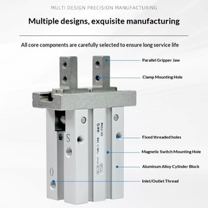 Cylindre pneumatique SMC à griffes parallèles MHZ2/MHZL2-6D/10D/16D/20D/25D/32D/40D/S, cylindre pneumatique simple à double action - Product Image 3