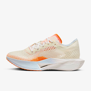 Chaussures de course de compétition respirantes en tissu tricoté ajouré avec plaque de carbone à la semelle intermédiaire, légères et athlétiques - Product Image 3