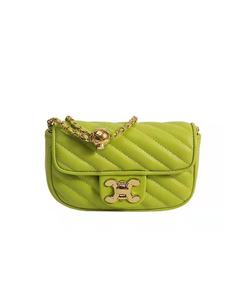 New Fashion Women's Messenger <b>Bag</b> PU Material Waterproof Strapless Button Cover Quilted Chain High-End Niche <b>20L</b> Capacity All - Product Image 5