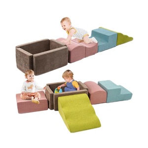 Ensemble de canapé en mousse pour enfant avec coussins et rampe pour aire de jeux intérieure, de 0 à 24 mois, unisexe - Product Image 5