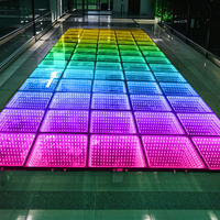 Superventas Grace Stage Lighting Abysm Mini Stage Floor Mirror 3D Led Dance Floor Led Juegos de calle Infinity Led Dance Floor