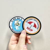 AoSheng Garment Merrow frontière tissé patch badge conception de logo personnalisé coudre sur des patchs anime Patches pour casquettes