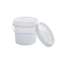 Balde de plástico personalizado 5l, balde de plástico de grau alimentar de 1-5 galão com tampas e alça balde de pintura de plástico