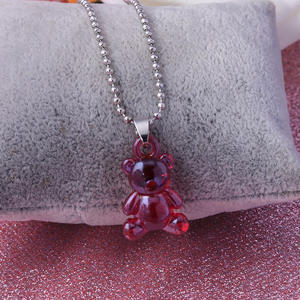 Creative <strong>Gummy</strong> Candy Color <strong>Bear</strong> <strong>Necklace</strong> Multicolor Resin Candy Pendant <strong>Necklace</strong> for Women Girls - Product Image 5
