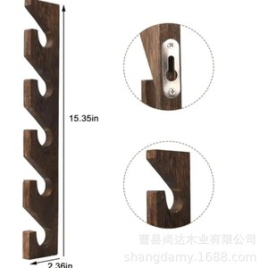 Solid wood wall-mounted baseball cap storage rack, creative multi-tiered hat display rack for home use, vertical hat rack. - Product Image 5