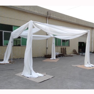 Aluminium adjustable <b>pipe</b> <b>stand</b> and chiffon drapes for wedding decoration - Product Image 1