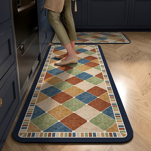 Vintage Kitchen Mat Diatomaceous Earth Carpet Easy Clean Dirt-resistant <strong>Water</strong> &amp; Oil Absorbent Non-slip Cushioned Soft <strong>Wholesale</strong> - Product Image 1