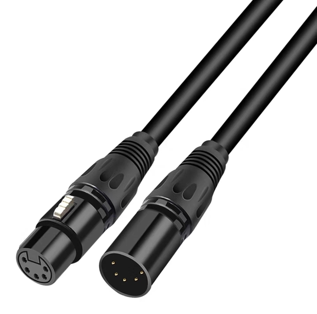 Factory OEM XLR 5Pin Male/Female DMX Cable Pure Copper Plug Play for Sound Console Amplifier Camera Microphone Stage Lamp