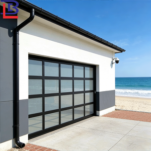 Puerta de Garaje Aislada de Cuatro Paneles de Vidrio de 15x7, Puertas de Garaje Modernas de Vidrio - Product Image 2