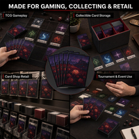 Protège-cartes TCG personnalisés 66x92mm brillants imprimés, 100 pièces par paquet, dos noir en PP, vente en gros OEM