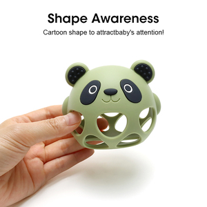 Mordedores de silicona de grado alimenticio sin BPA para bebés, sonajero, <span class=keywords><strong>mordedor</strong></span> sensorial de animales de dibujos animados, juguete de silicona suave para bebés - Product Image 3