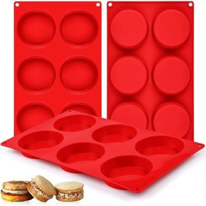 Moules de cuisson en silicone pour sandwichs petit-déjeuner, muffins, whoopie pies, pain de maïs, mini-œufs, haute qualité, sans BPA, qualité alimentaire - Product Image 1