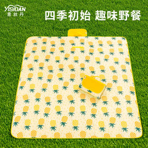 ยี่ซิดานเสื่อปิกนิกผ้าอ็อกซ์ฟอร์ดกันความชื้นรูปสี่เหลี่ยมผืนผ้าสำหรับตั้งแคมป์กลางแจ้งลายสับปะรดกันลื่น - Product Image 3