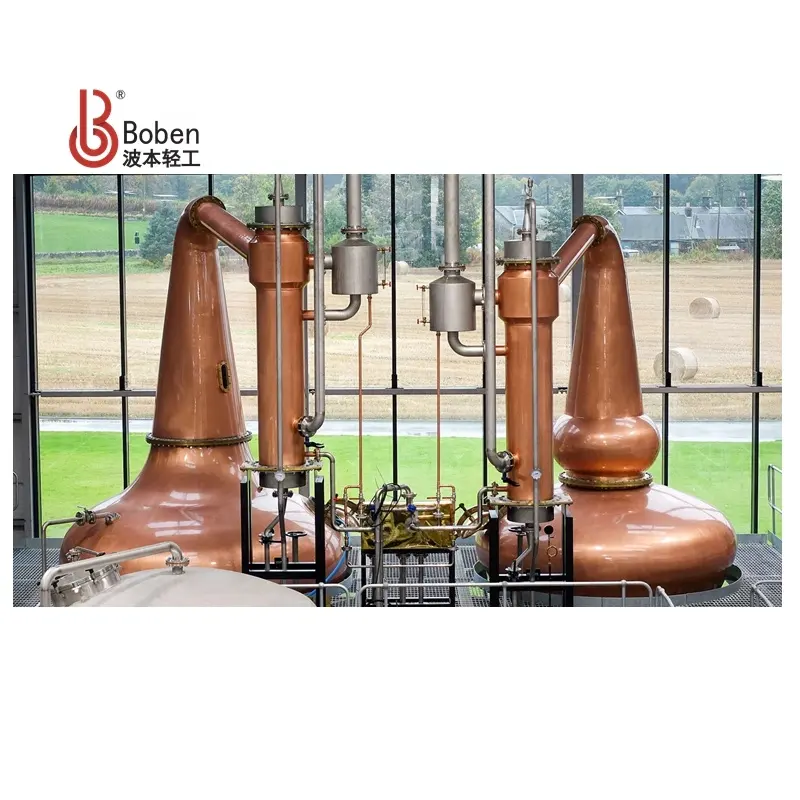 SCOTCH WHISKY-Malt & Grain Alambic Pot Still Craft Distillers Copper Pot Still Whisky Distillery Equipment utilisé par les distilleries