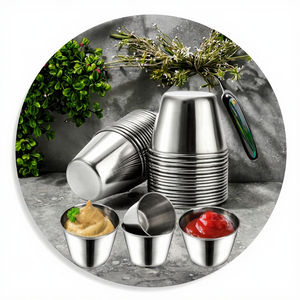 Bol/Tasse à Sauce en Acier Inoxydable 304 de 70 ml au Design Moderne, Réutilisable, Petit Bol/Tasse en Métal pour Condiments - Product Image 2