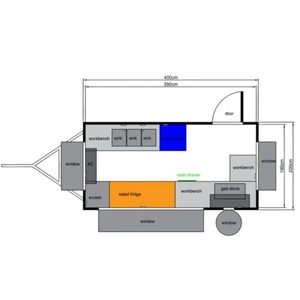 Nouveau camion <span class=keywords><strong>de</strong></span> nourriture en forme <span class=keywords><strong>de</strong></span> <span class=keywords><strong>bateau</strong></span> électrique avec cuisine complète Caractéristiques Mobile Ice Cream Trailer Jus Café Kiosque pour Pizza Mobile - Product Image 4