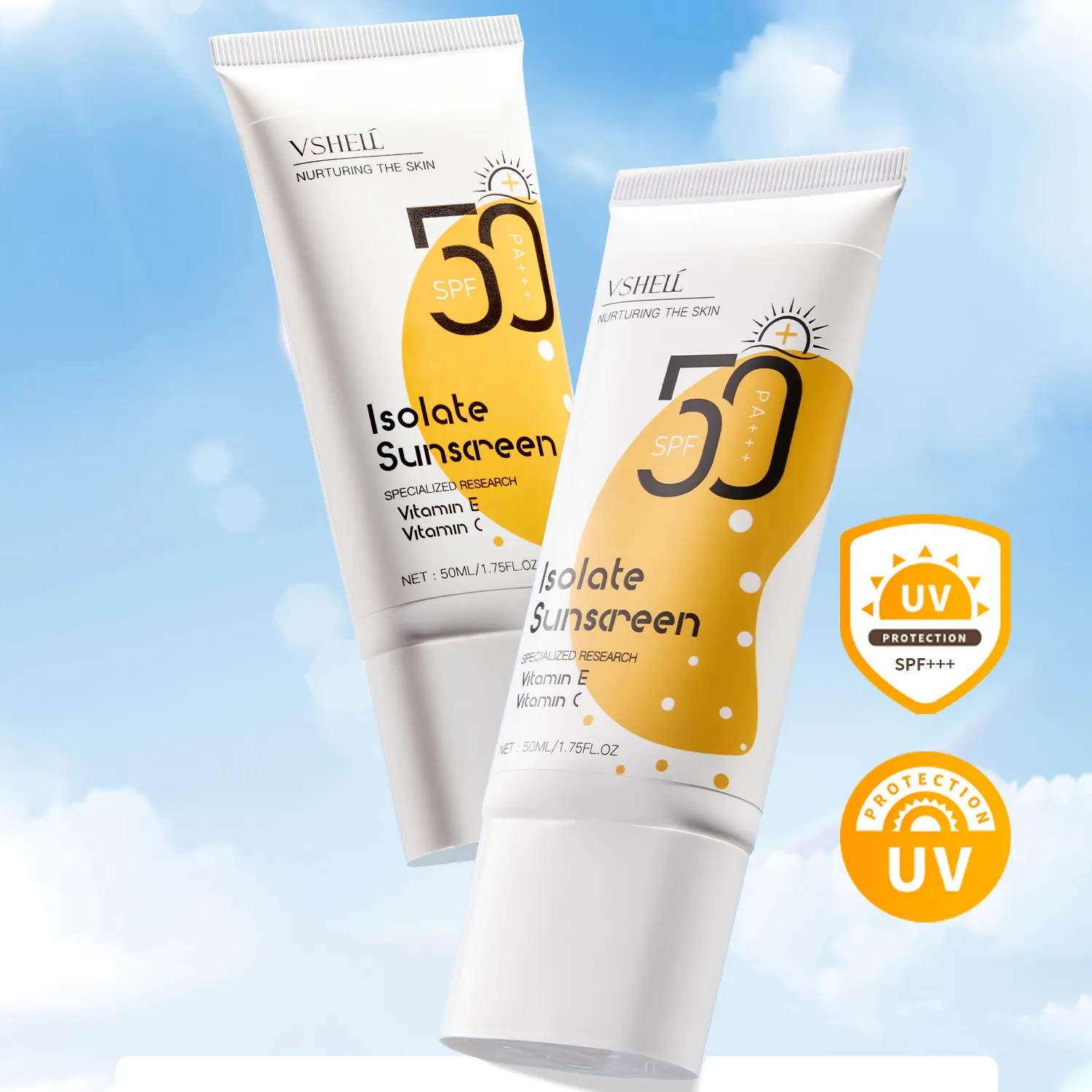 FPS 50 Physical Protect Lotion solaire blanchissante et éclaircissante Crème solaire hydratante imperméable UV pour le visage