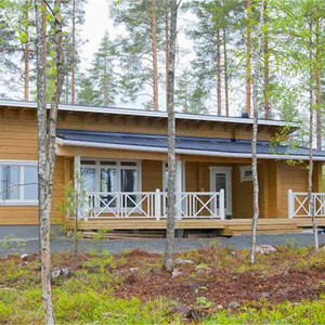 Customized Russian pine log cabins wooden prefabricated tiny houses