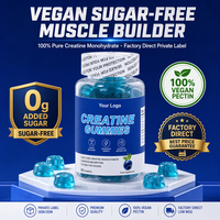 Gummies de créatine en marque blanche OEM, directement de l'usine, pour la croissance musculaire, 5g, booster d'énergie pré-entraînement