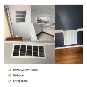 ตะแกรงอากาศคืนสีขาวสําหรับการระบายอากาศบันทึกผนัง Hvac