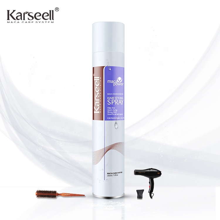 Оптовая продажа, профессиональный салонный спрей для укладки волос, сильная фиксация, частная этикетка, бесплатный образец