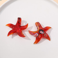 Matériel de bricolage en émail de verre motif étoile de mer, style 'Vent d'Océan Créatif', pour boucles d'oreilles, pendentifs, colliers et accessoires vestimentaires, vente en gros
