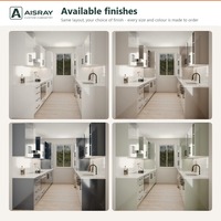 Meuble de cuisine moderne ultra-brillant avec portes à panneaux, aménagement en U, dimensions personnalisées, boîtes en panneaux de particules et tiroirs à fermeture amortie