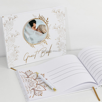 Livre d'or de mariage à couverture rigide pour réceptions de mariage Baby Showers Birthday Taille personnalisée élégant souvenir Graduation Sign-in Photos