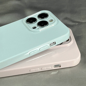 Funda de teléfono de TPU suave con todo incluido para Apple 13Pro 15 16Promax XS 11 14 13 Niche Macaron Color sólido funda móvil para <span class=keywords><strong>iPhone</strong></span> - Product Image 4