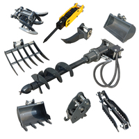 Accessoires de mini-excavatrice Powston, accessoires de haute qualité pour petites excavatrices |   Certifié EPA, certifié CE, tonnage de 1 à 4 tonnes, 1 an